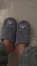 大嘴猴（paul frank）棉拖鞋男士秋冬季室内家居拖鞋毛绒保暖厚底棉鞋男款深灰280PF607 实拍图