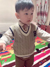 G.duck童装男童秋装套装儿童服装男宝宝春秋季学院风三件套1小男孩衣服 米白色8223款-春秋 80 尺码7-11月(建议宝宝75-85cm)c 实拍图