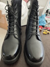 红蜻蜓中筒靴女时尚厚底增高单靴女短筒马丁靴女英伦风皮靴女 WTC331611 实拍图