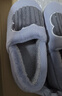 京东京造家居包脚棉拖鞋冬季室内防臭防滑保暖厚底踩屎感男款 灰色42-43 实拍图