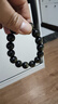 石玥珠宝精品14mm金沙天然黑曜石手串本命年转运珠佛珠水晶手链男女士款 实拍图