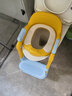 世纪宝贝（babyhood）儿童马桶辅助器 宝宝阶梯架坐便圈扶手架座便器 PU软坐垫 天空蓝 实拍图