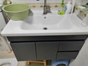 恋派浴室柜 陶瓷一体盆卫生间洗脸盆柜组合悬挂式洗漱台智能洗手盆柜 智能镜柜】珠光灰【促销中】80cm 实拍图