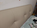 全友家居 简约奶油风真皮床1.2x2米卧室头层牛皮艺床头软包靠背单人床 实拍图