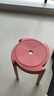 腾塑港龙家用可叠放塑料凳子简约风车凳餐桌旋风凳0535-4只装红色 实拍图