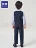 罗蒙儿童礼服男童西装套装英伦风男宝生日宴西服花童演出服 藏青色160 实拍图