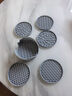 富居硅胶圆形咖啡茶杯垫加厚餐桌隔热垫套装6片灰色 实拍图