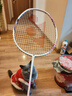 尤尼克斯（YONEX）羽毛球拍天斧进攻高磅全碳素进阶轻量耐打AX10白粉红已穿线附手胶 实拍图
