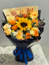 拾光逆旅鲜花同城配送向日葵花束配送男友生日礼物花束送女友闺蜜花店送花 一举夺魁（男生）丨向日葵配香槟玫瑰橙芭比混搭花束 晒单实拍图