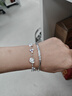 周大生足银手镯S990实心开口银手镯繁花送女友约31±1g 实拍图