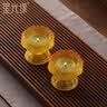 星光缘酥油灯蜡烛烛台灯座琉璃佛前供灯长明灯灯架灯盏供具烛台琥珀色高6厘米一对  实拍图