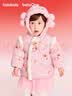 巴拉巴拉童装儿童羽绒服男童女童2025新款春装拜年服红色婴儿外套国风加厚 实拍图