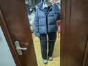 优衣库无缝羽绒短茄克女装/外套夹克478578 07 青灰色 XL /165/92A 实拍图