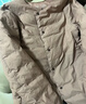 MUJI女式轻量羽绒便携式无领夹克羽绒服女款长袖25年冬季女装外套轻薄 烟熏粉色 XL （165/92A） 实拍图