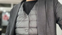 鸭鸭（YAYA）2025秋冬新款轻薄羽绒服男士内胆短款休闲百搭鸭绒保暖外套K 灰色 S 实拍图