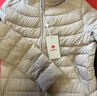 坦博尔轻薄羽绒服女短款连帽百搭休闲秋冬女士外套 浅云白 S(160) 实拍图