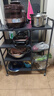 帅仕厨房蔬菜置物架落地多功能微波炉烤箱锅具收纳架菜篮水果零食推车 【加厚可调高】80长4板3网丨深度32cm 实拍图