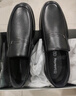 蜘蛛王男士皮鞋一脚蹬春秋商务休闲皮鞋真皮中老年爸爸鞋 48475 黑色 44 实拍图