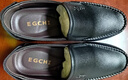宜驰（EGCHI）新款商务休闲鞋男皮鞋大码套脚头层牛皮中年鞋子 36274 黑色 42 实拍图