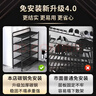 明智一凡鞋架不锈钢入户门口多层家用鞋子结实耐用折叠简易收纳置物架鞋柜 免安装【密网折叠款】4层50黑色 实拍图