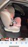 Heekin德国 儿童安全座椅汽车用0-4-12岁婴儿宝宝360度旋转ISOFIX硬接口 时尚粉(ISOFIX+360度旋转) 实拍图