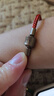 周生生【细绳】串珠3mm细版手绳转运珠皮绳男女定价不锈钢绳-红色 E17 实拍图