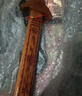 原始匠工桃木剑挂件朱砂龙凤剑客厅玄关书房摆件长约45cm 实拍图
