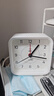 得力儿童节方形简约指针闹钟柔光夜灯台式时尚座钟起床神器 开学升学季必备 白色8851开学新年礼物 实拍图