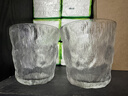 简约ins风玻璃杯家用果汁杯办公室咖啡杯磨砂啤酒杯树纹冰川杯 矮款 2只装220ml 实拍图