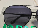 帕森（PARZIN）偏光太阳镜型男眼镜双梁经典蛤蟆镜驾驶墨镜PZ8131A黑框黑灰片 实拍图