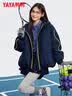 鸭鸭（YAYA）孙颖莎同款小雪花羽绒服女2026冬季新款时尚户外运动休闲外套XJ 深藏青色 M (建议110-130斤) 实拍图