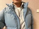 京东京造羽绒服男女情侣款鸭绒冬季保暖外套面包服加厚短款灰蓝色 XL 实拍图