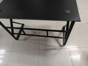 甄严选电脑桌台式电竞桌椅套装组合桌子办公家用桌学习桌书房书桌写字桌 【黑架+黑碳纤纹面】单桌120*60 实拍图