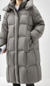 雪中飞（SNOWFLYING）羽绒服中长款女士2025新款休闲时尚过膝加厚保暖直筒高级冬季外套 岩石灰 L (165) 130-150斤 实拍图