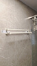 卡贝（cobbe）奶白毛巾挂杆太空铝毛巾架免打孔浴室毛巾杆卫生间厕所壁挂 实拍图