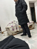 京东京造羽绒服男鸭绒加厚防寒工装面包服防泼水冬季外套中长款新年黑色L 实拍图