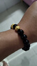金石灵天然黑曜石手串男女款水晶手链海蓝宝五行补水佛珠转运珠生日礼物 黑曜石手链10毫米 实拍图