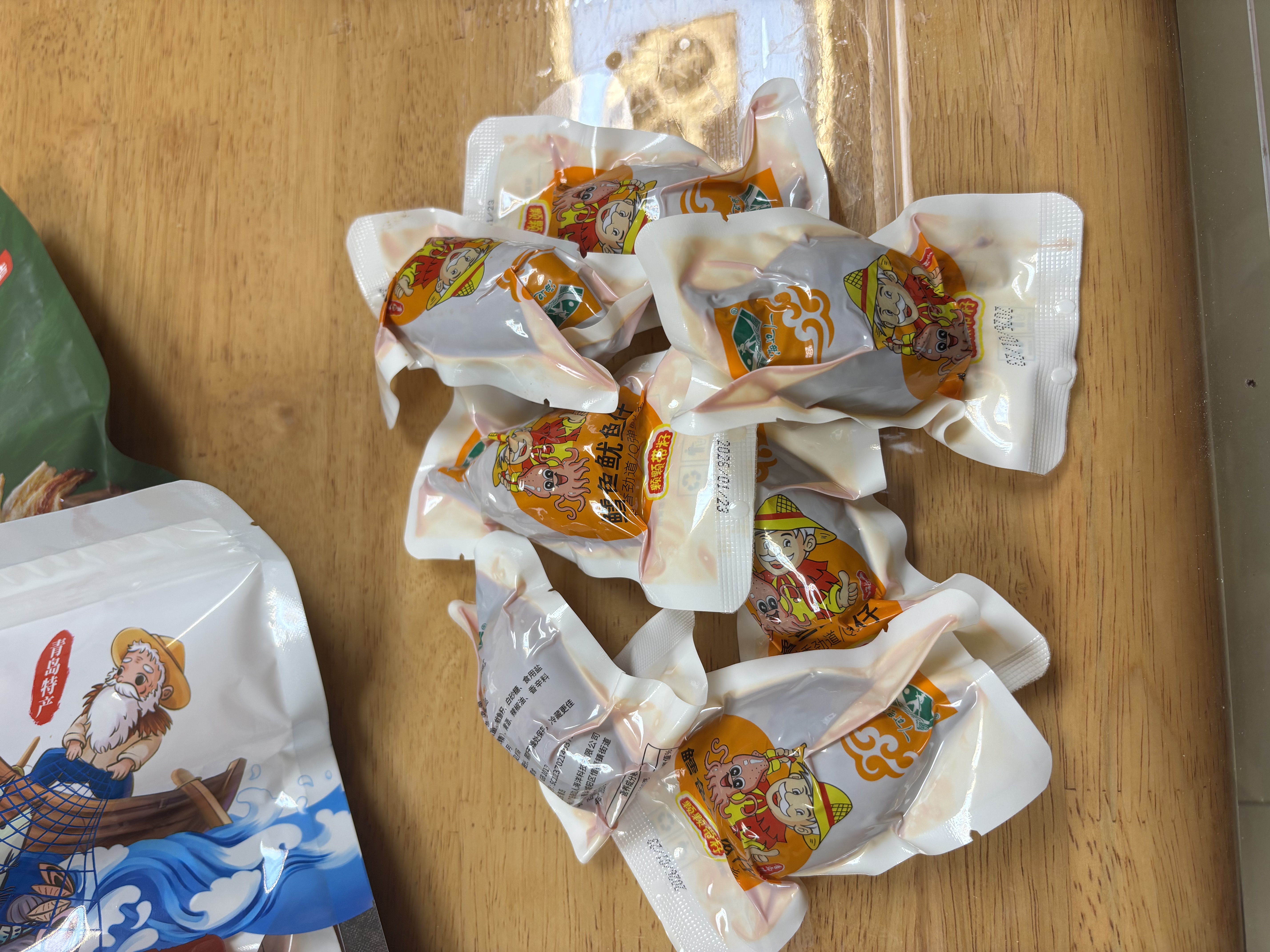 海边人 高蛋白鱿鱼仔带籽鳕鱼368g青岛特产香辣即食墨鱼仔休闲零食海鲜 实拍图