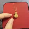 中国黄金（CHINA GOLD）福袋黄金项链女钱袋子足金吊坠生日礼物送女朋友老婆 （金重约2.6g）配足金链 实拍图