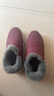足力健老人鞋加绒中老年棉鞋子女款防寒保暖雪地靴冬季女鞋 8689K酒红36 实拍图