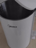 美的（Midea）电热水壶家用烧水壶年货泡茶0涂层食品级304不锈钢自动断电双层防烫全钢无缝1.5L大容量 MK-HJ1566 实拍图