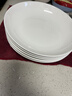 友来福陶瓷盘家用白瓷盘子8英寸中式餐盘菜盘酒店商用微波炉可用5只装 实拍图