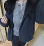 优衣库男装女装摇粒绒拉链茄克/长袖外套廓系夹克479792 69 藏青色 S 实拍图