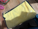 美家日记抹布 黄灰双面抹布75*35cm*2条洗车毛巾擦车抹布吸水纤维绒清洁巾 实拍图
