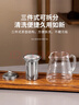 雅集茶具茶壶304不锈钢内胆三件式高硼硅耐高温透明家用办公泡茶壶 实拍图
