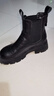 卓诗尼短靴女2025年秋冬季新款英伦风马丁靴女加绒烟筒靴女鞋切尔西靴子 黑色（商场同款绒里-升级山茶花扣饰） 37 实拍图