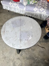 时黛家居 圆形茶几 办公客厅简约轻奢玻璃仿岩板纹小户型阳台圆几 实拍图
