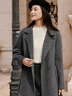 香影双面呢羊毛大衣女2025冬季新款呢子中长款高级感白色毛呢外套 中灰 M 160/84A/95-110斤 实拍图
