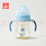 好孩子（gb）PPSU婴儿奶瓶宽口径奶瓶带手柄吸管小饿魔系列240ml蓝色 6个月+ 实拍图