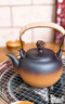 容山堂粗陶茶壶煮茶器茶具套装泡茶壶烧水壶电陶炉围炉煮茶碳炉酒精炉 粗陶提梁壶-祥云钮 780ml 实拍图